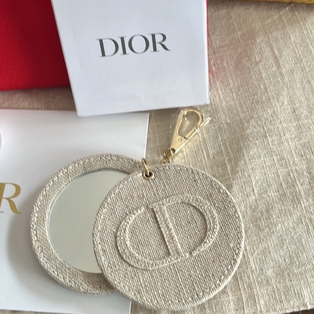 NIB Dior Beige Mirror Bag Charm